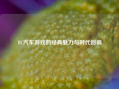 FC汽车游戏的经典魅力与时代回响
