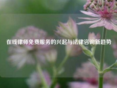 在线律师免费服务的兴起与法律咨询新趋势
