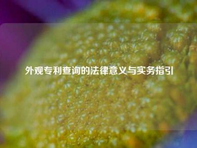 外观专利查询的法律意义与实务指引